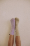 Violet & Beige Socks Threepack